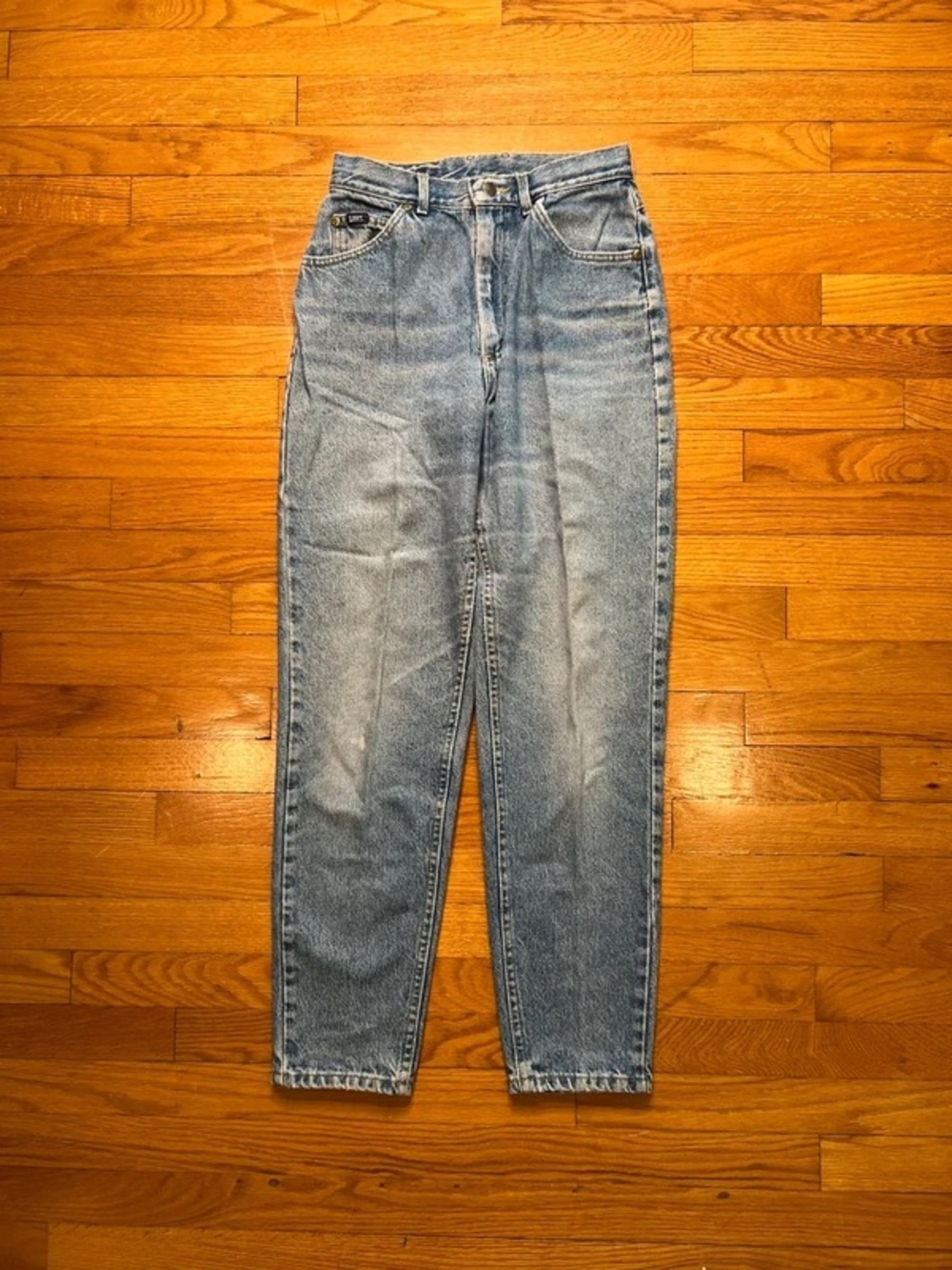 High-Rise Light Wash Mom Jeans
